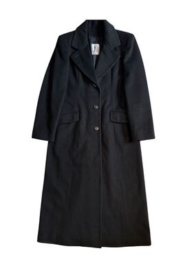 Jones New York Black Long Wool Pea Coat